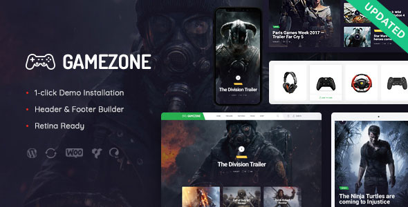 Gamezone v1.1.5 – Gaming Blog & Store WordPress Theme