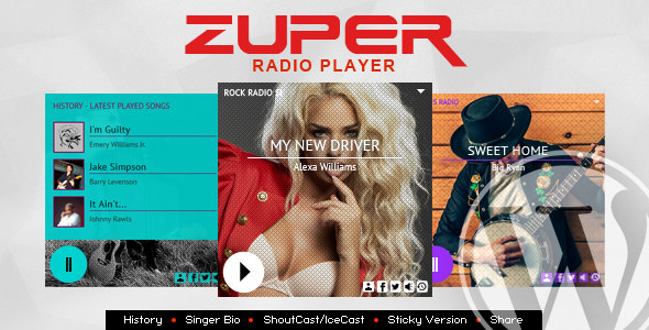 Download Free Zuper v1.4.3 – Shoutcast and Icecast Radio Player With History