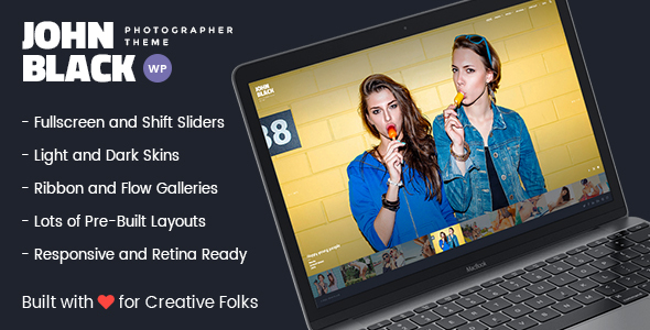 Download Free JohnBlack Photography v1.8.1 – Fullscreen WordPress Theme