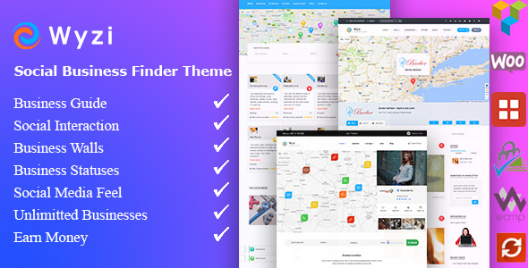 Download Free WYZI v2.1.9.2 – Social Business Finder Directory Theme