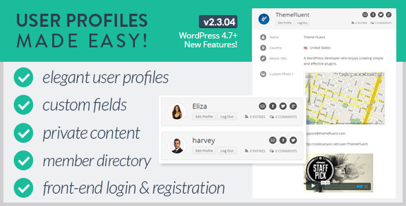 Download Free User Profiles Made Easy v2.3.04 – WordPress Plugin