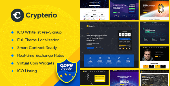 Crypterio v2.4.6 – ICO and Cryptocurrency WordPress Theme