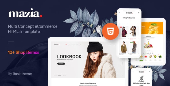 MAZIA V1.0 – CLEAN MINIMAL ECOMMERCE HTML5 TEMPLATE