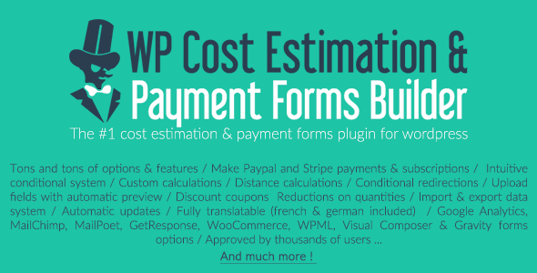 Download Free WP Cost Estimation & Payment Forms Builder v9.624