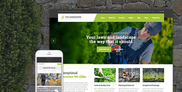 The Landscaper v3.2.1 – Lawn & Landscaping WP Theme