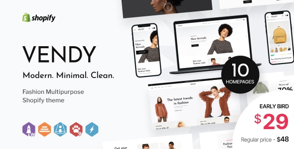 VENDY V1.0 – MULTIPURPOSE SHOPIFY THEME FOR FASHION