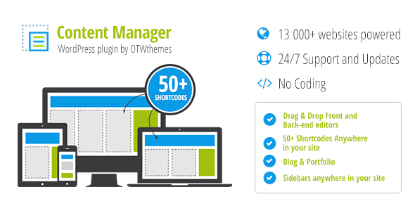 Download Free Content Manager for WordPress v2.15