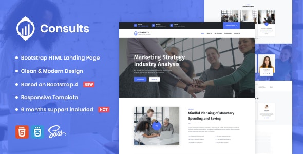 CONSULTS V1.0 – CONSULTING AND FINANCE HTML LANDING PAGE TEMPLATE