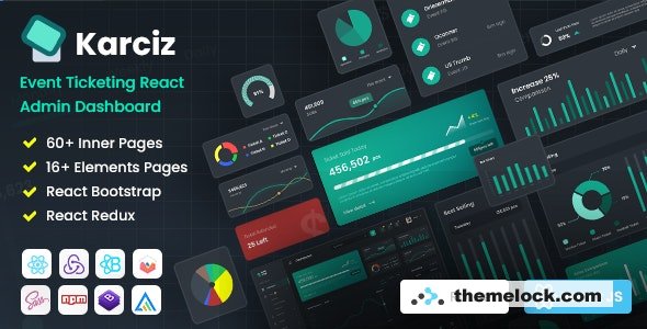 Karciz – React Redux Ticketing Admin Dashboard