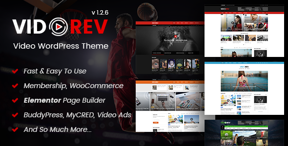 VIDOREV V2.9.9.9.9.1 – VIDEO WORDPRESS THEME