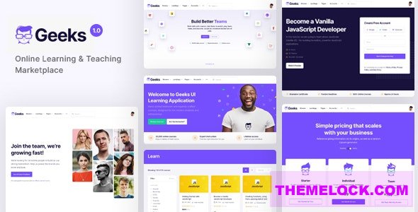 Geeks v1.2.11 – Online Learning Marketplace WordPress Theme