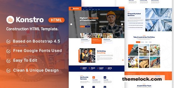 Konstro – Construction HTML Template