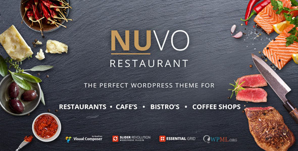 Download Free NUVO v6.0.8 – Restaurant, Cafe & Bistro WordPress Theme