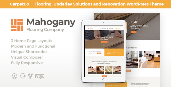 Mahogany v1.1.6 – Flooring Company WordPress Theme