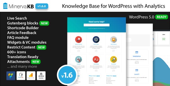 [Download] MinervaKB v1.6.7 – Knowledge Base for WordPress with Analytics