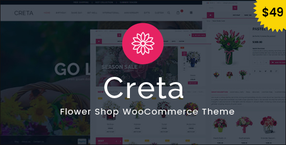 Download Free Creta v2.7 – Flower Shop WooCommerce WordPress Theme