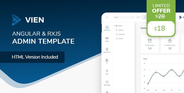 Vien v1.2.1 – Angular Admin Template [Free Download]