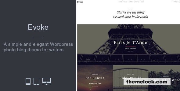 Evoke v2.4.6 – Photo Stories WordPress Blog Theme