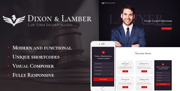 Dixon & Lamber v1.2.5 – Law Firm WordPress Theme