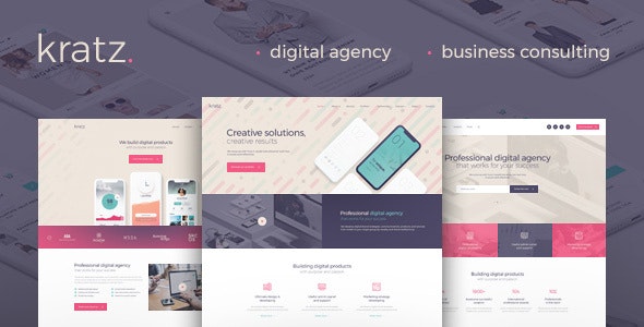 [Free Download] Kratz v1.0 – Digital Agency Marketing and SEO WordPress Theme