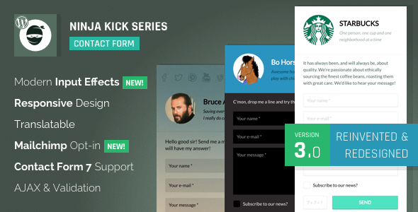 Download Free Ninja Kick: WordPress Contact Form v3.5.1