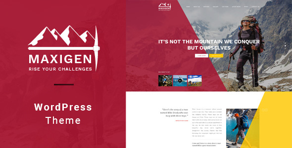 Download Free Maxigen v1.2 – Hiking and Outdoor WordPress Theme