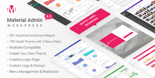 Download Free Material v4.2 – White Label WordPress Admin Theme