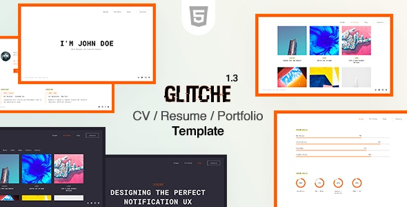 GLITCHE V1.3 – CV RESUME TEMPLATE