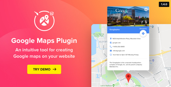 Download Free WP Google Maps v1.4.0 – Map Plugin for WordPress