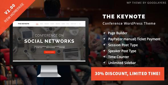 Download Free The Keynote v2.10 – Conference / Event / Meeting Theme