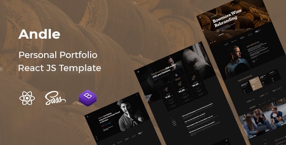 ANDLE V1.0 – PERSONAL PORTFOLIO REACT JS TEMPLATE