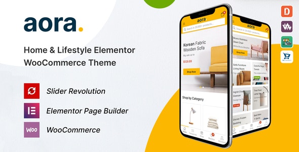 Aora v1.2.9 – Home & Lifestyle Elementor WooCommerce Theme