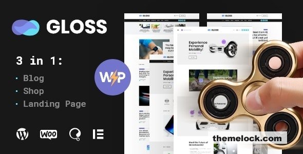 Gloss v1.0.7 – Viral News Magazine WordPress Blog Theme + Shop