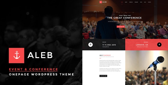 [Free Download] Aleb v1.3.0 – Event Conference Onepage WordPress Theme