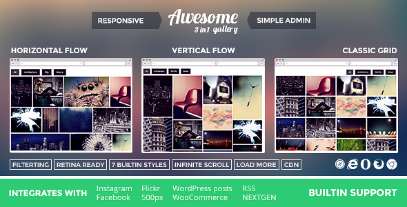 Download Free Awesome Gallery v2.1.20 – Instagram, Flickr, Facebook galleries