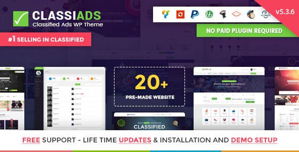 Download Free Classiads v5.3.8 – Classified Ads WordPress Theme