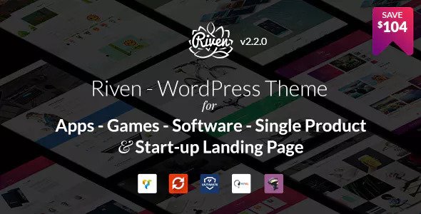 Riven v2.3.9 – WordPress Theme for App, Game, Single Product Landing Page