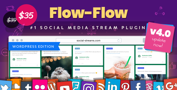 [Free Download] Flow-Flow v4.1.25 – WordPress Social Stream Plugin