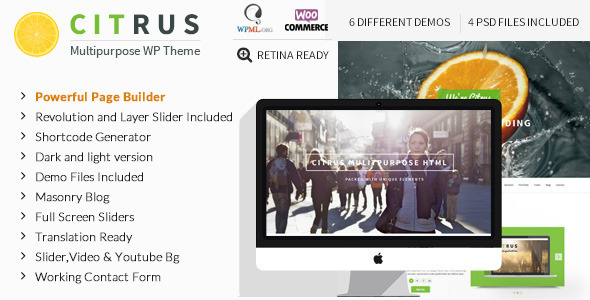 Download Free Citrus v2.2 – Creative One Page Multi-Purpose Theme