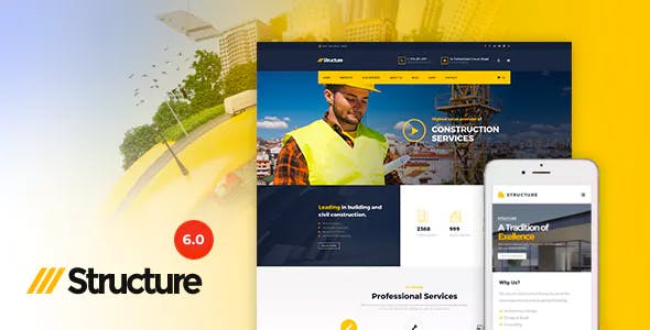 Structure v7.1.8 – Construction WordPress Theme Nulled