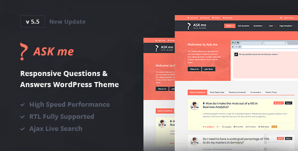 Download Free Ask Me v5.5 – Responsive Questions & Answers WordPress