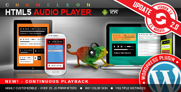 Download Free HTML5 Audio Player WordPress Plugin v3.0