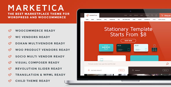 Download Free Marketica v4.5.0 – Marketplace WordPress Theme