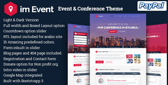 im Event v3.3.5 – Event & Conference WordPress Theme Nulled