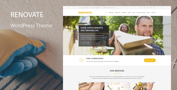 RENOVATE V6.9 – CONSTRUCTION RENOVATION WORDPRESS THEME