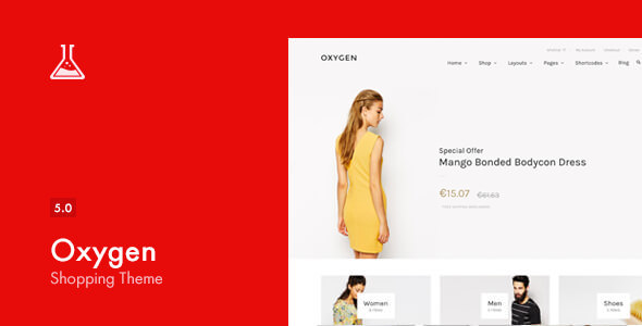 Download Free Oxygen v5.0.4 – WooCommerce WordPress Theme