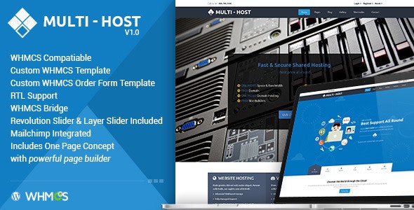 Multi Hosting v2.7 – WHMCS WordPress Theme