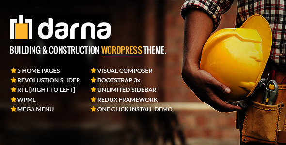 Darna v1.3.4 – Building & Construction WordPress Theme