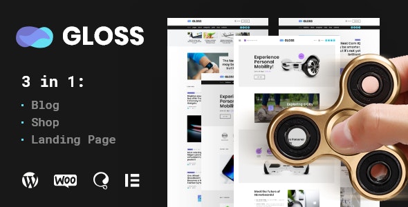 [Free Download] Gloss v1.0 – Viral News Magazine WordPress Blog Theme + Shop