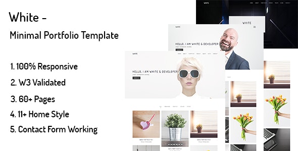 WHITE V1.0 – MINIMAL PORTFOLIO TEMPLATE